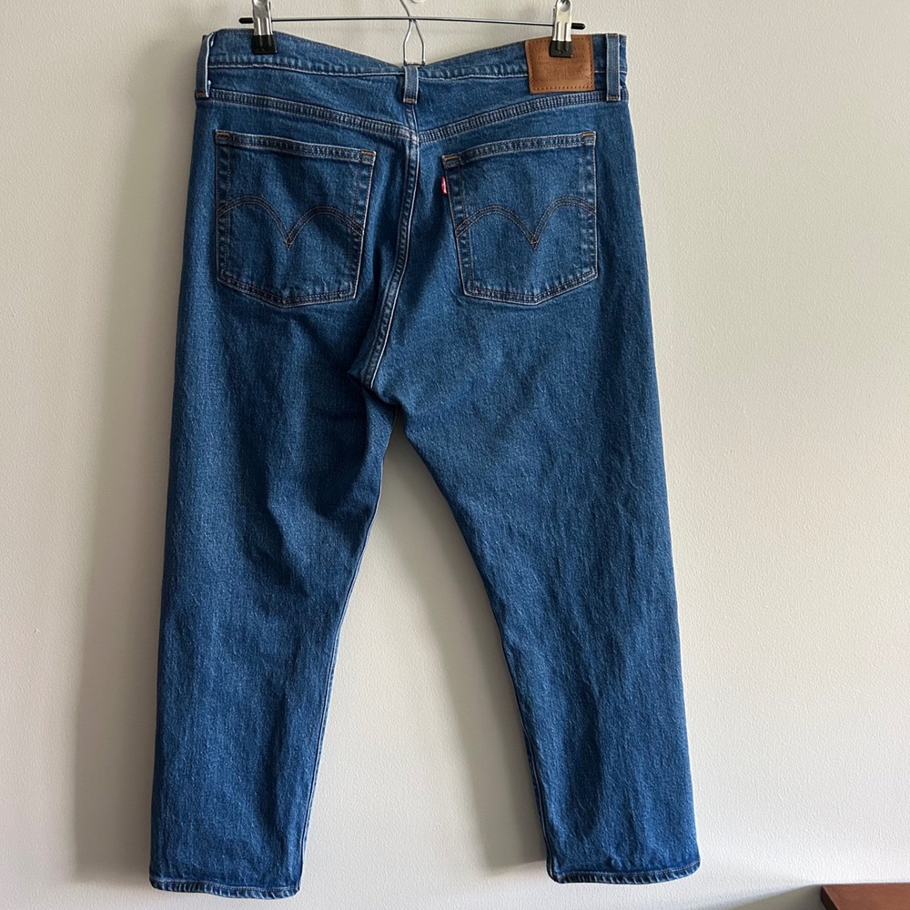 Levi's Premium Wedgie Straight Jeans Blue 31 High Rise Button Fly 34964-0080 - Picture 3 of 8